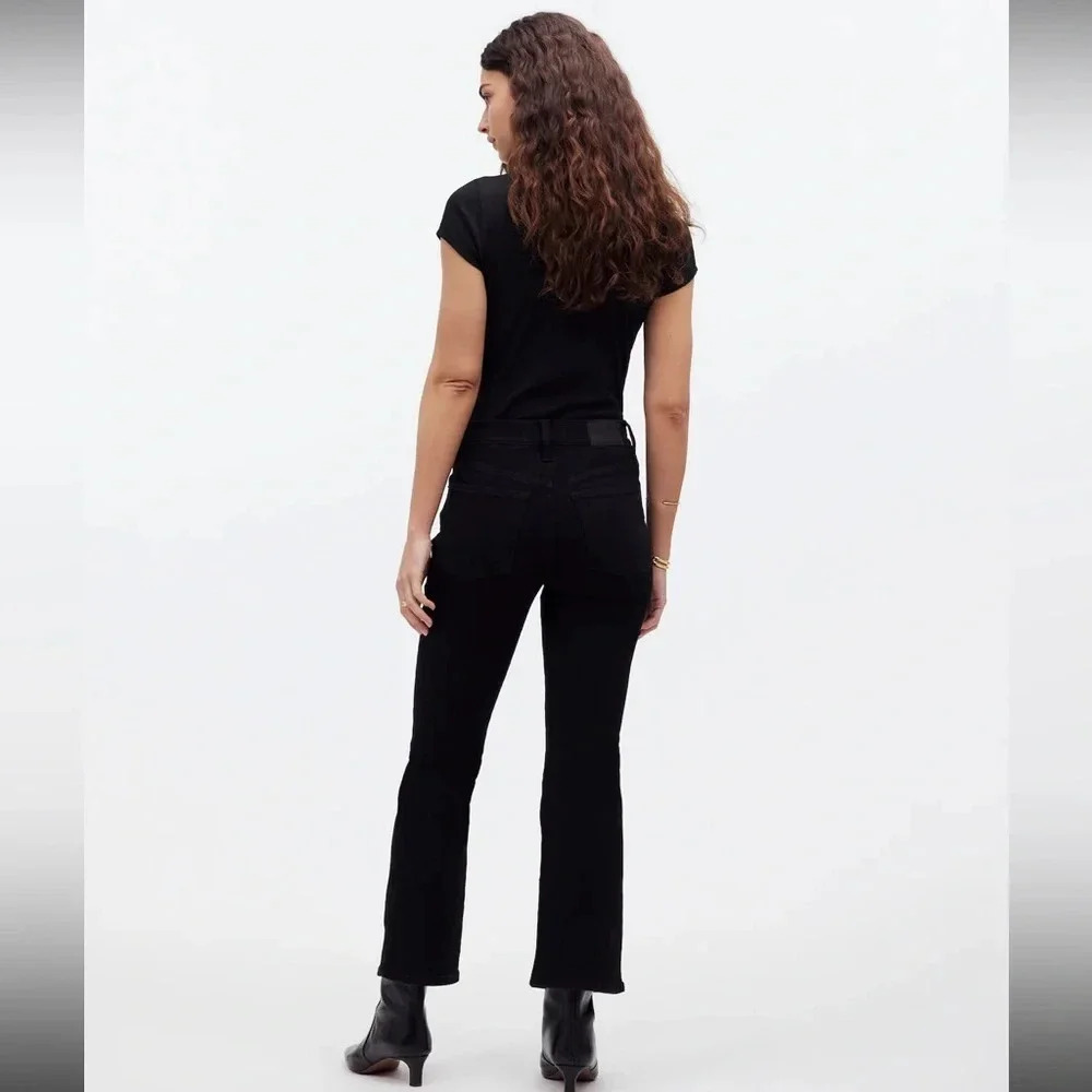 Madewell Kick Out Crop Jeans Black 26 Tall - Picture 4 of 11